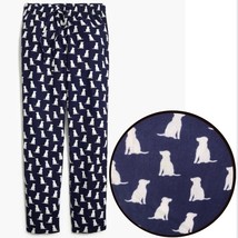  J. Crew Doggie Pajama Pants Men’s Small Navy Flannel PJ Cozy Loungewear... - $33.66