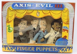 Axis of Evil lll  Finger Puppet Set - Rumsfeld President Bush Cheney Con... - £18.73 GBP