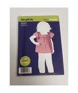 Simplicity Sew Simple Sewing Pattern 2027 Size A (1/2 - 4) Toddler&#39;s Top... - £4.67 GBP