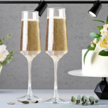 Elegant Transparent Champagne Glass Set of 2 (8.5 oz) - $258.42 MXN