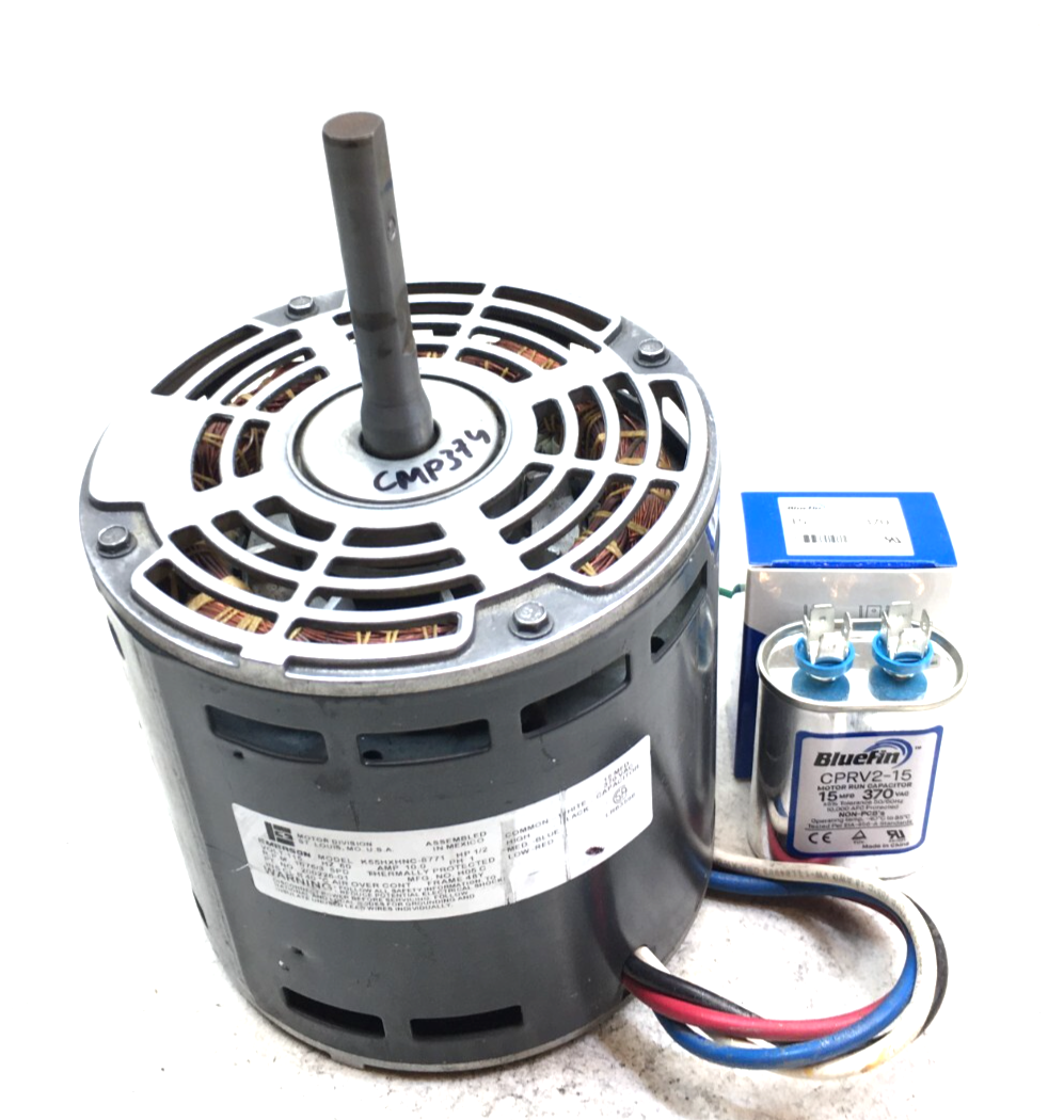 EMERSON K55HXHNC-8771 Blower Motor 200226-01 1/2 HP 115V 1075 RPM used #... - $145.00