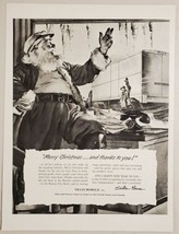 1951 Print Ad Trailmobile Trucking Industry Semi-Truck Santa Claus in Office - £15.55 GBP