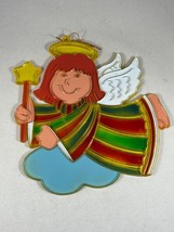 Large Vintage Retro Colorful 70s Kitsch Cute Plexi Plastic Angel Sun Cat... - £9.11 GBP