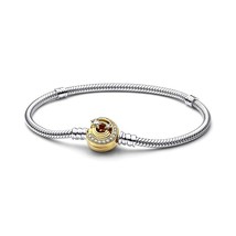 Fall New 100% 925 Silver High Quality Original Logo Gold Meteor Moon Chain Clasp - £39.49 GBP