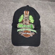 Maui Harley Davidson Baseball Hat Cap Black Adjustable Embroidered Hawai... - £15.12 GBP