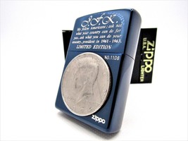 John F Kennedy Blue Titanium Limited ZIPPO 1999 Mint Rare - £151.76 GBP