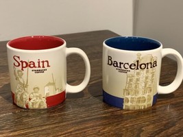 Starbucks Barcelona Spain 2016 Demitasse Espresso Cups 3 oz Lot of 2 Espana - $33.94