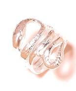 Snake Shape Ring 925 Silver Overlay Handmade Designer Ring US-8 - £7.96 GBP