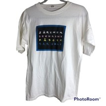 Vintage Single Stitch T-Shirt 80s Zurich Summer Festival Switzerland Tee... - $23.76
