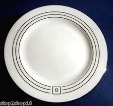 Kate Spade Lenox McCormick Square Bread &amp; Butter Plate Platinum Trim USA... - $311.84 MXN