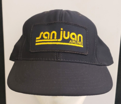 San Juan Airlines Made In Usa Sewn Logo Vintage Northstar Men&#39;s Hat Snapback Cap - £33.96 GBP