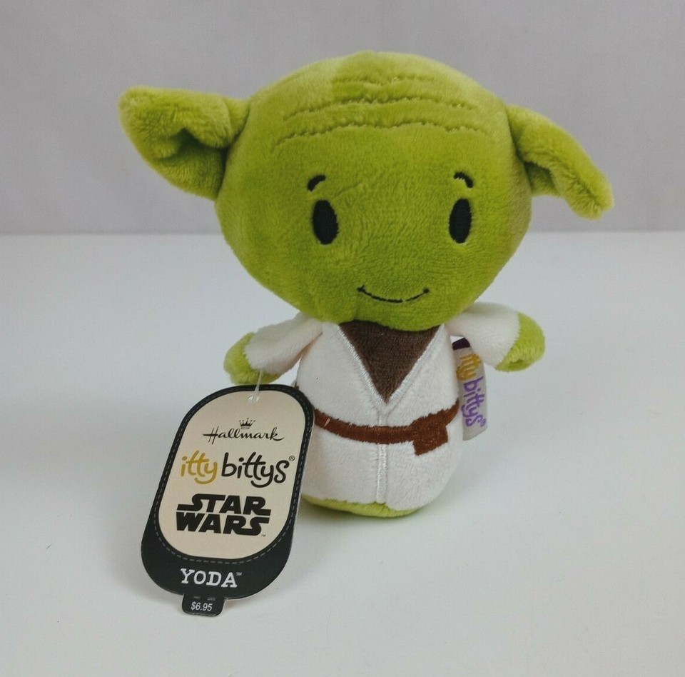 New Hallmark Itty Bittys Star Wars Yoda 4.5&quot; Mini Bean Bag Plush - $12.86