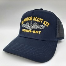 USS Francis Scott Key SSBN-657 Mesh Snapback Cap Hat Navy Blue Boat Subm... - £11.72 GBP