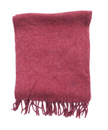 Laura Biagotti Heathered Dark Pink Vintage Wool Scarf with Fringe Made i... - £25.59 GBP