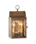 Irvin&#39;s Country Tinware Toll House Wall Lantern in Weathered Brass - £249.07 GBP