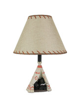 Mama Bear Reading Book To Cub in Teepee Tent Table Lamp - $40.71