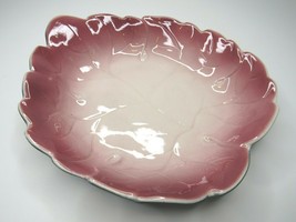 VTG Los Angeles Potteries 440 Ceramic Grape Leaf Dish Tray 1953 MCM Home Decor - £17.14 GBP