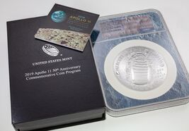 2019-P S$1 5 Oz. Apollo 11th 50th Anniversary 5 Oz. Commemorative NGC PF... - $1,008.47