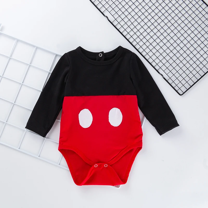 Play  Cartoon Infant Cotton Clothing Long Sleeve Jumpsuit Mickey Mouse Baby Girl - £23.32 GBP