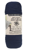 Soft and Shiny Yarn by Loops &amp; Threads, Solid, Medium 4, Denim Jeans, 6 ... - $7.95