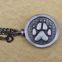 Pewter Keepsake Pet Memory Charm Cremation Urn with Chain - Memorial Paw - £78.40 GBP
