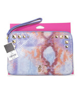Juicy Couture Purple Pink Pixel Python Leather Zip Tablet iPad Case Sleeve - $44.06