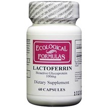 NEW Ecologcal Formulas Lactoferrin 100 mg for Healthy Intestinal Flora 60 caps - £21.30 GBP