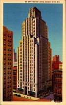 1940s- Bryant Building, Kansas City, Missouri Vintage Linen Postcard bk44 - £2.37 GBP