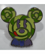 Disney Mickey Mouse Green Swirl Candy Bat Bow Tie Pin - $10.88