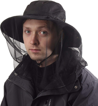 Sun Hat with Removable Mesh Head Net Safari Hat Outdoor UV Protection - $26.35