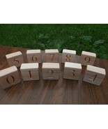 Wooden number blocks, Counting blocks, Educational numbers, Eco friendly... - $30.15 CAD
