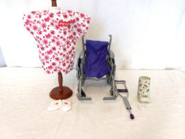 American Girl Doll Hospital Floral Butterfly Heart Socks Ribbon n Wheelchair &amp; C - £11.96 GBP