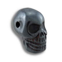 Zeckos Carved Hematite Gemstone Skull Pendant 25mm 1 in. - £11.19 GBP