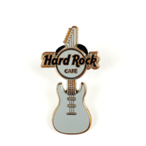 Vintage Hard Rock Cafe White Authentic All is One Guitar Lapel Pin Gold Version - $7.75