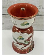 Vintage Asian Buddhist Altar Dragon Porcelain Tall Pedestal Incense Burner  - £25.70 GBP