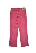 Vintage Lee Jeans Mens 32x32 Berry Red Straight Leg Riders Cotton Blend ... - $28.97
