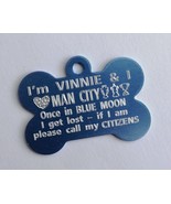 FOOTBALL DOG TAG MAN CITY TREBLE 38MM BONE SHAPE TAG CALL MY CITIZENS - $374.40 MXN
