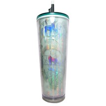 Starbucks Color-Change Venti Tumbler Iridescent Holographic Green Cup 24oz 2022 - £38.51 GBP