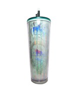 Starbucks Color-Change Venti Tumbler Iridescent Holographic Green Cup 24... - £38.29 GBP