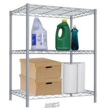 Home Basics-Steel 3-Tier Wire Shelf 21&quot;Lx13.8&quot;Dx32&quot;H Easy Assembly 6.4 lbs. - £22.49 GBP