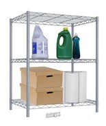 Home Basics-Steel 3-Tier Wire Shelf 21&quot;Lx13.8&quot;Dx32&quot;H Easy Assembly 6.4 lbs. - $38.94 CAD