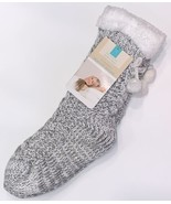 NEW Fuzzy Long Shimmer Slipper Socks Non Skid Sequin Women&#39;s Sizes 6-7.5... - £8.24 GBP