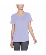 Skechers Women&#39;s Plus Size XXL V Neck Lavender Go Walk Short Sleeve Ribb... - $15.29