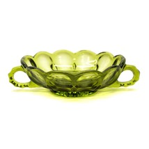 Nappy Bowl Anchor Hocking Avocado Green Fairfield Pattern 5.25 inch Two Handled - £9.32 GBP