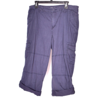 St. John&#39;s Bay Roll Cuff Blue Capri Pants Size 16 - £11.43 GBP