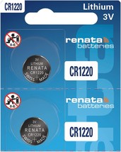 Renata CR1220 Batteries - 3V Lithium Coin Cell 1220 Battery (2 Count) - £12.78 GBP