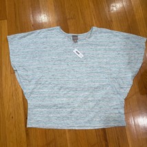 Chico&#39;s Cotton Blend Trio Spacedye Stripe Flutter-Sleeve Top Size 3 (XL ... - €19,11 EUR