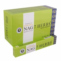 Vijayshree Golden Nag 7 Herbs Richness of Nature Masala  Incense Stick 12x15g  - £19.62 GBP
