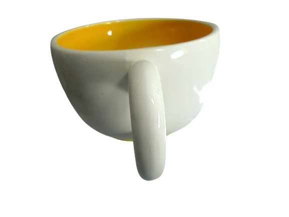 Starbucks 2007 White Yellow Starburst Flower Coffee Tea Mug Hand Painted RARE Item image 6
