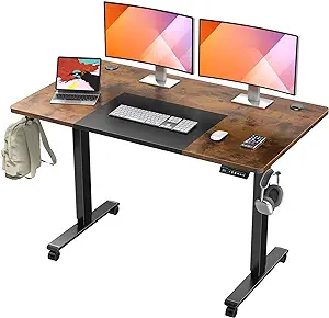 55X28 Inches Electric Height Adjustable Standing Desk, Sit Stand Desk With Memor - £320.14 GBP